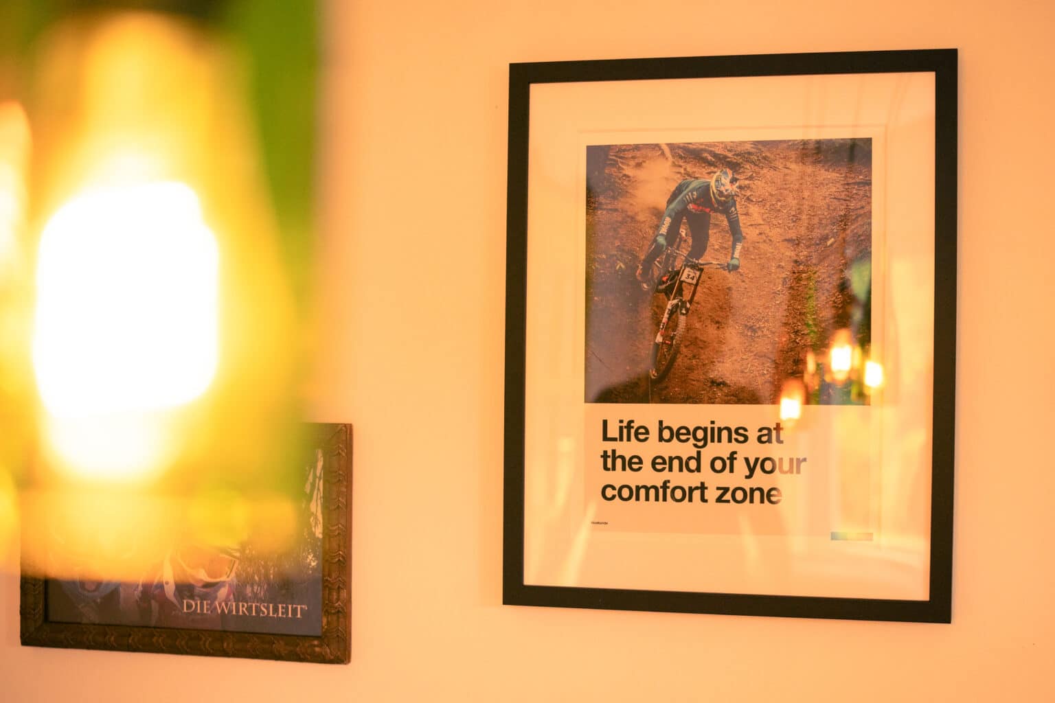 Mountainbike- & Outdoor-Sport-Unterkunft Harz-BnB Werkmeister - Werkmeisters Hütte, Bildergalerie in der Sitzecke, Life begins at the end of your comfort zone