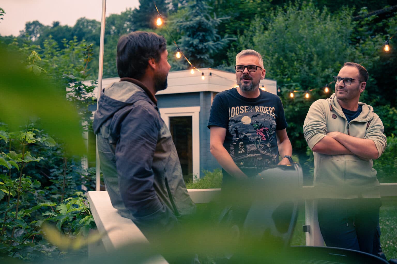 Mountainbike- & Outdoor-Sport-Unterkunft Harz-BnB Werkmeister - Werkmeisters Hütte, lauer Sommerabend auf der Terrasse